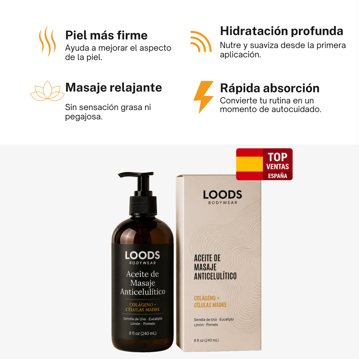 BodyLift – Aceite de Masaje Anticelulítico y Reafirmante